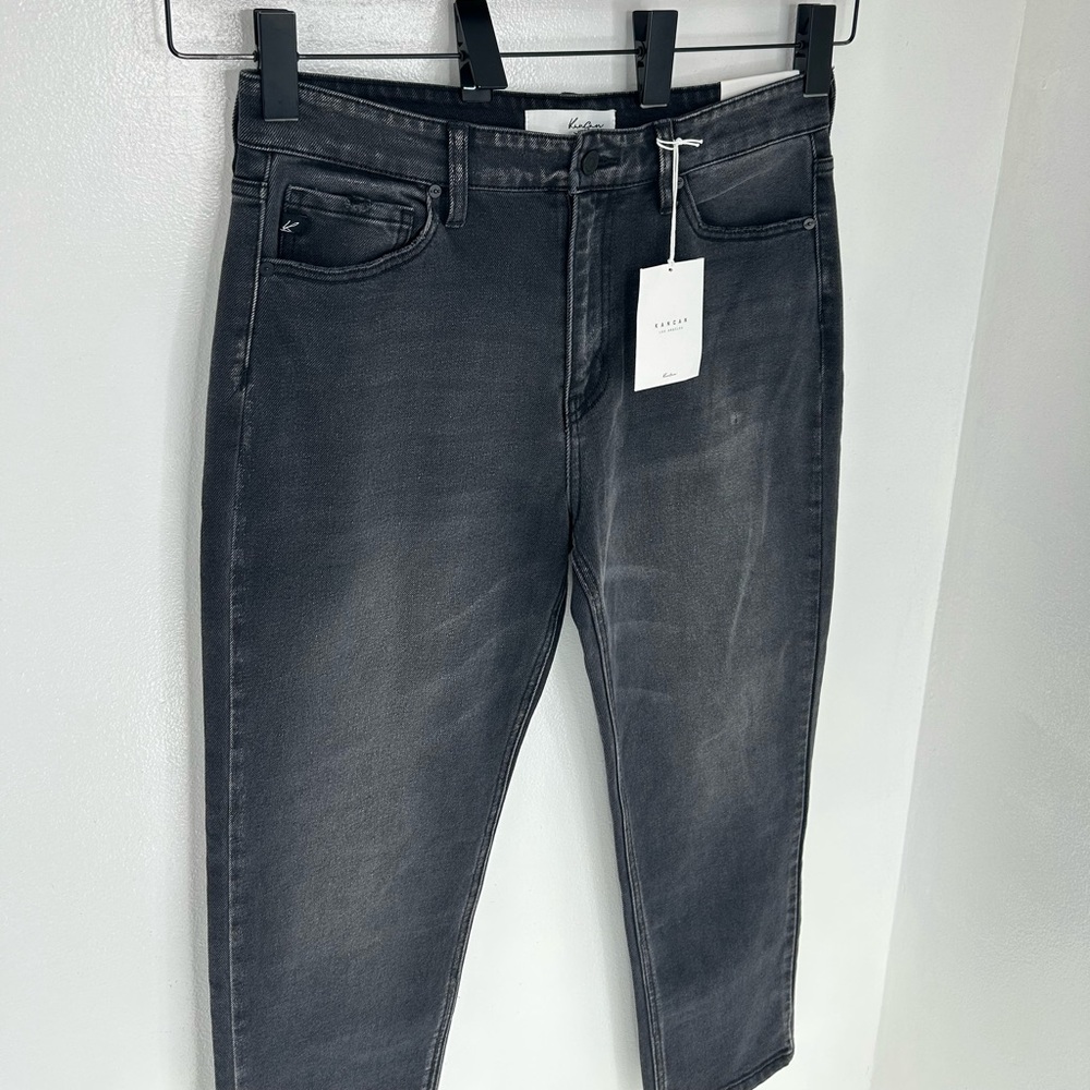 Kancan NWT Washed Black High Rise Mom Jeans Size 11/29 Stretch Denim 32x27 *READ - Picture 4 of 16